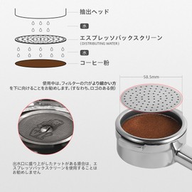MHW-3BOMBER 58.5mm Coffee Filter Screen 0.8mm Thick Filtration Fine Reuseable for Porta Filter Basket Duplex Espresso Pack Screen 304 Stainless Steel FG5590