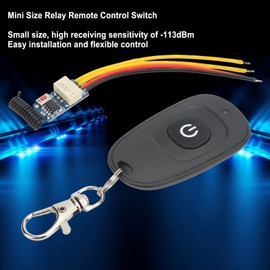 Mini Relay Remote Control Switch Multifunctional Wireless Control Relay Switch 433.92MHz with Delay Transmitter Receiver DC 3.5V-12V