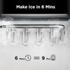 Silonn Ice Maker Countertop, 9 Cubes Ready in 6 Mins,