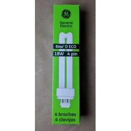 GE !7PK! GE Biax D ECO Compact Fluorescent Lamp 18W 4 Pin F18DBX/827/ECO