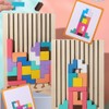CLIUNT Wood Stacking Puzzle Toy, 3D Montessori Wooden Stacking Puzzles