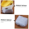 Housoutil 4pcs Felt Cosmetic Box Stackable Storage Boxes Compartment Storage