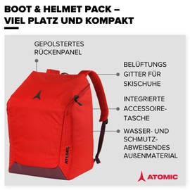ATOMIC Easy Cleaning Tarpaulin Lining|Main Compartment for Boots & Helmet Red 320 x 250 x 460 cm