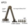 HEVSTIL 6 Pcs Self-Balancing Lid Support Hinges Heavy Duty Brass