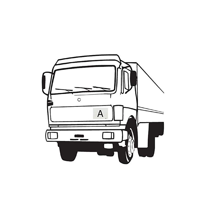 A-board A-sign for waste transport on sheet steel, can be