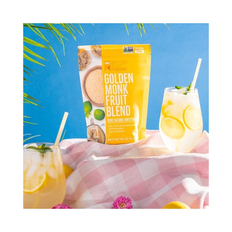 BetterBody Foods Golden Monk Fruit Sweetener Blend - Sugar Substitute,
