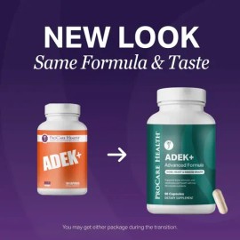 Suplemento Multivitamínico Bariátrico Procare Health ADEK Plus en Cápsulas, 90 Unidades