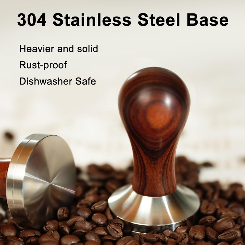 AMZCHEF Coffee Tamper 53 mm Espresso Tamper Stainless Steel Coffee