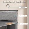 4-Tier Hanging Closet Organizer, Foldable Shelves, Grey for Dorm RV