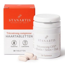 Stanartis Tricostrong Hair Tablets with Zinc, Biotin & Selenium | Dietary Supplement for Maintaining Normal Hair | Tricostrong CPX Complex | For Women & Men | 30 Tablets
