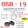 Qrity 20 PCS Grommets, Cable Snap Bushing Grommets, 19mm Cable