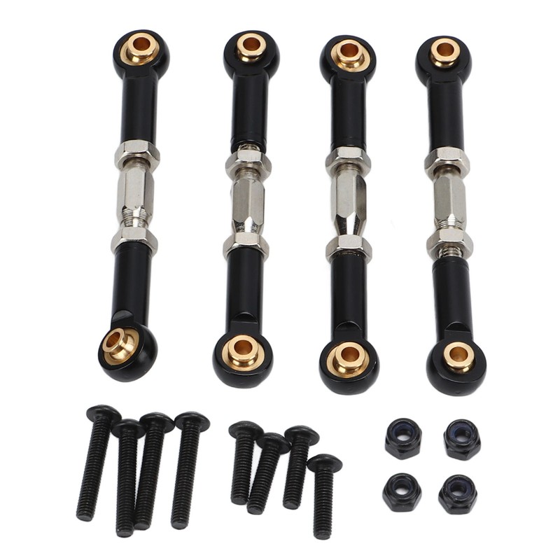 4Pcs RC Car Camber Links Black Aluminium Alloy Reduce Vibration