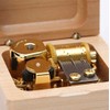 Mini Wooden Music Box 18 Note Wind Up Music Box