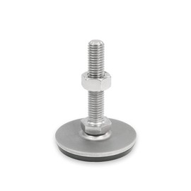 Ganter Standard Elements GN 41 40 – M10 – 50 D3 Set – Stainless Steel with Feet | Rubber Aufvulka Organizes Silver