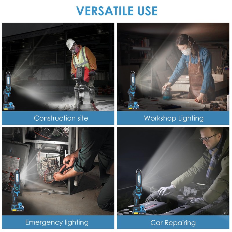 OTYTY LED Work Light for Makita 18V Battery, 30W 2000LM