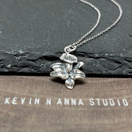Sterling Silver Calla Lily Flower Charm Necklace, 18"