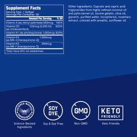 Bulletproof Bulletproof Vitamins A-D-K Softgels, 30 Count, Supplement for Heart, Bone Health and Immune Support