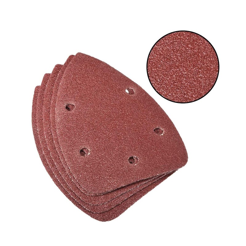 TA-VIGOR 40 Grit Detail Sander Sandpaper 5Pcs, 5 Holes Mouse