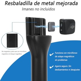 YOUSHARES Soporte para Microfono de Entrevista de Mano, para dji Mic Mini/Mic 2/Mic 3 y Rode Wireless Go II/Pro, con Riel Deslizante Magnético de Hier