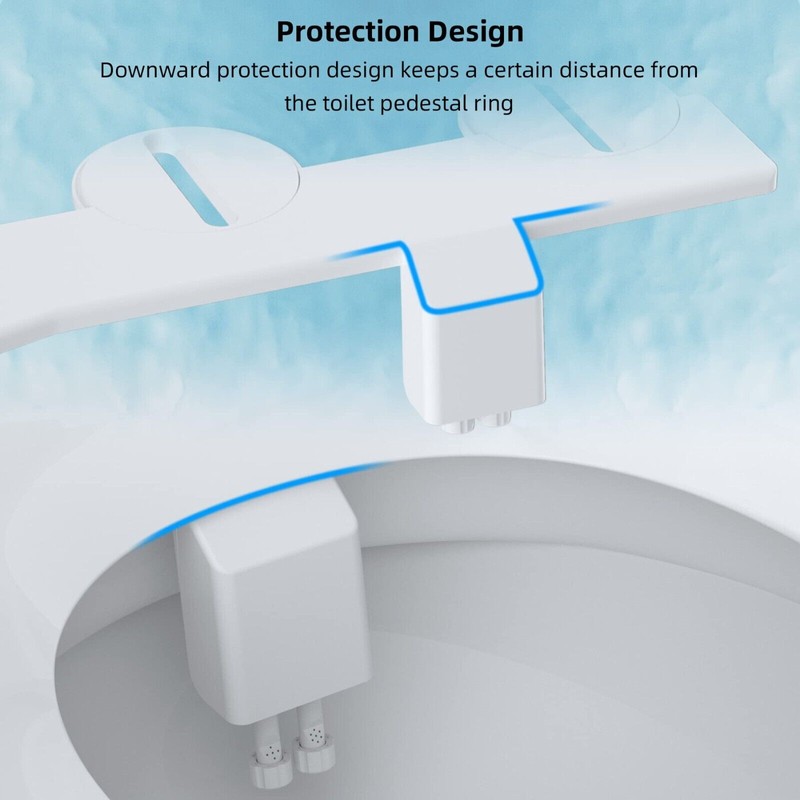 Hibbent Bidet Fresh Water Spray Kit Non Electric Toilet Seat