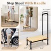 Step Stool with Handle for Elderly Adults, Medical Bedside Stepping