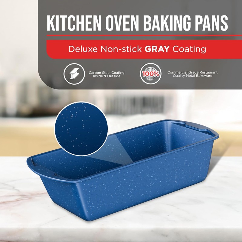 Nonstick Loaf Pan Set Pack of 1, Carbon Steel 11"