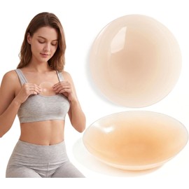 TSZCOO Cubre Pezones para Mujer, Pezoneras de Silicona Autoadhesivas Ultrafinas Invisibles Nipple Cover, Cubiertas de Pecho Reutilizables Lavables Impermeables para Vestidos de Noche, 1 Par