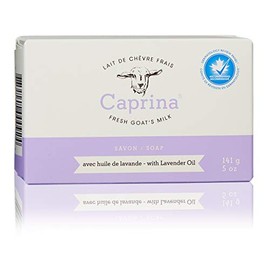 Caprina by Canus Fresh Goat's Milk Soap Bar, Lavender Oil, 5 Ounce, 12 Pack