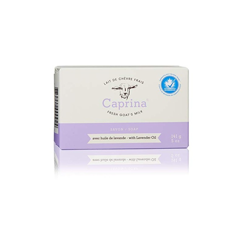 Caprina by Canus Fresh Goat's Milk Soap Bar, Lavender Oil,