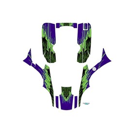 Kalair GFX Graphics Kit for Honda TRX 300EX (1993-2006) Fracture Series Green-prpl 21 Mil-ATV UTV Dirt Bike Stickers,Quad Dirtbike Racing Decal Automotive Motocross Accessories no Plastics