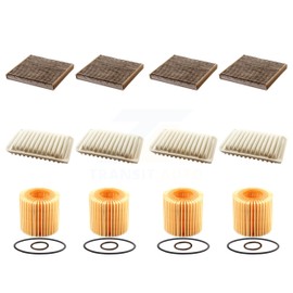 PUR 4x Air + 4x Cabin + 4x Engine Cartridge Oil Filter (12 Total) Kit Replacement For Toyota Corolla Matrix Pontiac Vibe iM Scion xD KFM-102586