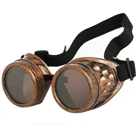 DD-life New Sell Vintage Steampunk Goggles Glasses Gothic Glasses for Cosplay Costumes(Copper)