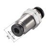 sourcing map Straight Pneumatic Push to Quick Connect Fittings Bulkhead