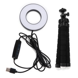 LED Ring Light, 3.5-inch Dimmable Camera Light, USB Plug, for Makeup Manicure Tattoo Salon, Photography, Video Live Streaming