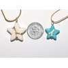 20mm White Howlite Star Pendant Mended with 23k Gold, Kintsugi