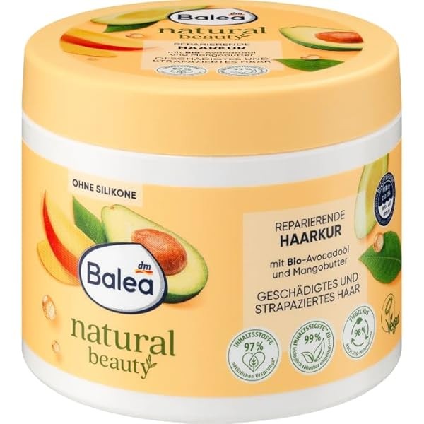 Balea natural Beauty Repairing Hair Mask, 300 ml, 11 Fl