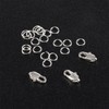 ALEXCRAFT 23 Pcs SquareLobster Clasps with Jump Rings Set S925
