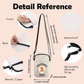 The Odyssey Book Inspired Gift The Odyssey Homer Book Crossbody Bag The Odyssey Book Lover Gift (THE-O-HOMEBag)