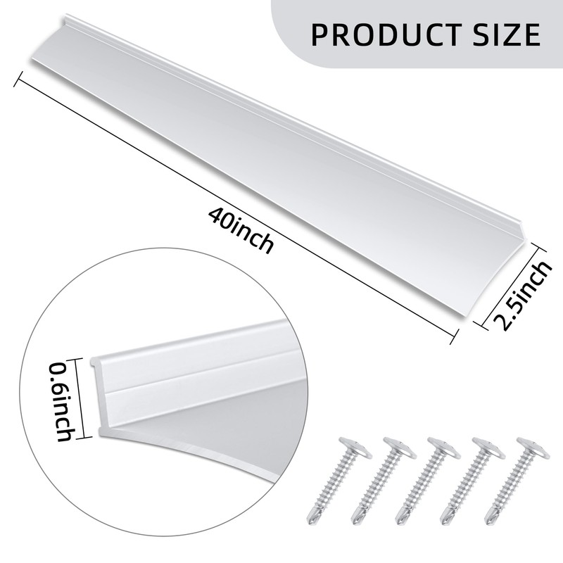 Door Rain Drip Guard, 40 Inch Anodized Aluminum Door Drip