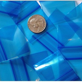 200-2" x 2" 2020 Blue Tone Small Zipper Lock Baggies Craft Resealable Plastic Baggy 2 Mil Zipper Poly Bags