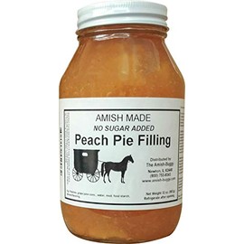 Ready To Use Pie Filling and Topping 32 oz. Jar (No Sugar Added Peach 1-Jar)