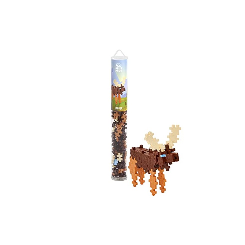Plus-Plus 9604288 Ingenious Construction Toy, Elk, Creative Building Blocks Tube,