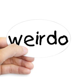 CafePress Weirdo Oval Sticker Oval Bumper Sticker, Euro Oval Car Decal