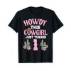 Howdy This Cowgirl Just Turned 1st Birthday Kids Girls T-Shirt