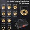 11Pcs Brass Router Bushing Guide Set, Router Template Guide with