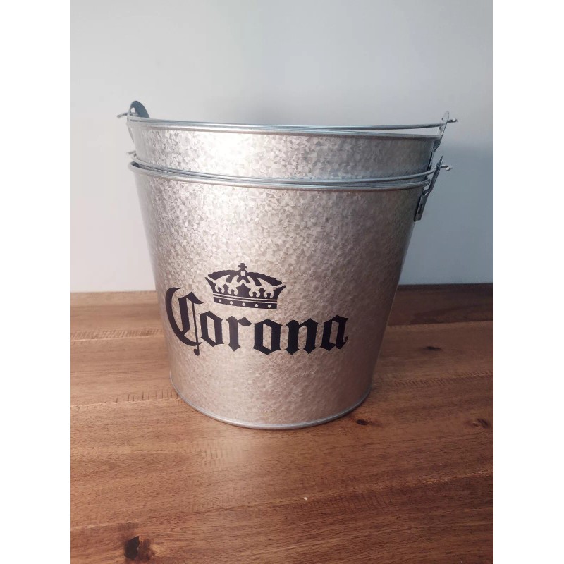 Corona Galvanized Beer Bucket - Corona Beer Bucket - Galvanized