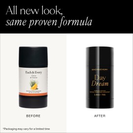 Each & Every Each & Every Aluminum Free Deodorant for Women & Men, Citrus & Vetiver - All Natural Deodorant for Sensitive Skin, EWG Verified - Clean, Baking Soda-Free, Plant-Based Fragrance - 2.5oz, 2 Pack