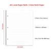 (2 Pack) A5 Lined Paper Refill, 3 Hole Refill Paper,