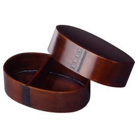 Sakai Sangyo Kiso Hinoki Oval Memba Wooden Bento Box, Menpa Oban Shape, Nepa, Lacquer, With Partitions, Wooden, Wood, Lunch, Mage-Wappa, Bento, Bento, Bento, Sports Festival, Excursion, Commuting, New