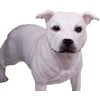 White Staffordshire Bull Terrier Dog Figurine